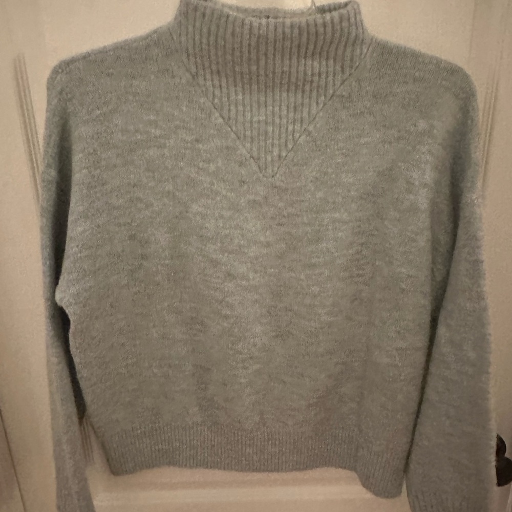 Madewell Women's blue/gray Turtleneck Sweater Large